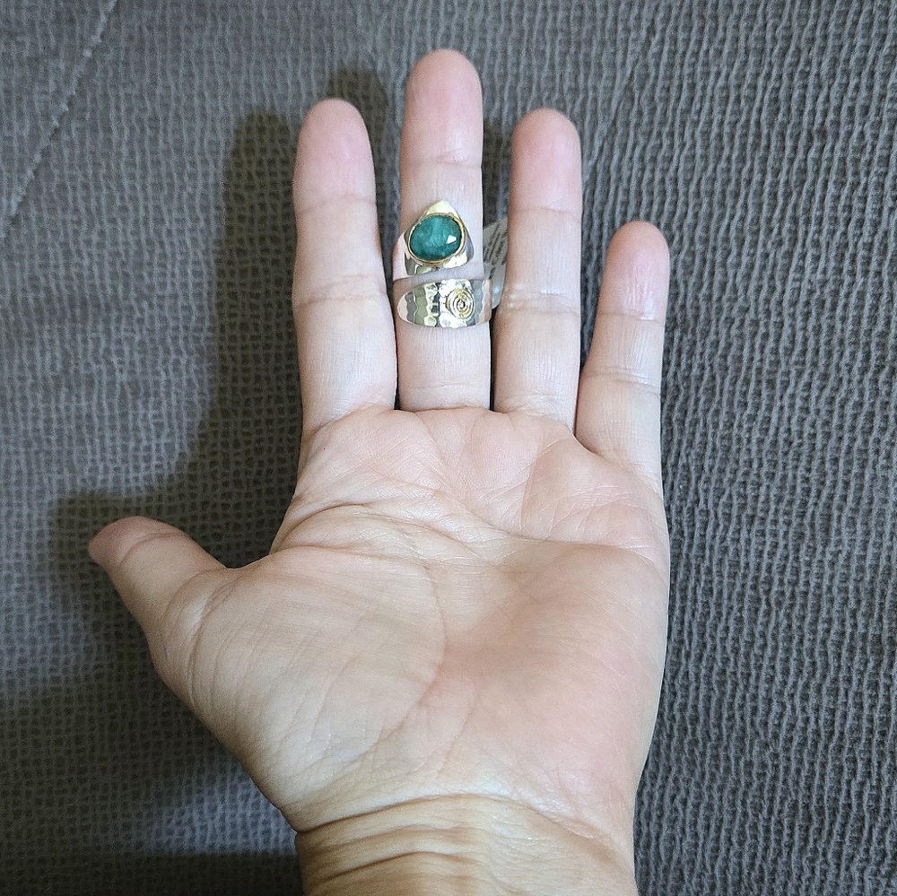 Shivam Green💚 Beryl Bypass Ring💍 - NWT - Picture 11 of 16